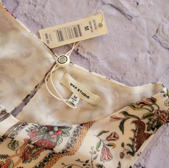 Max Studio NWT Floral Tank Sz M - Picture 3 of 8